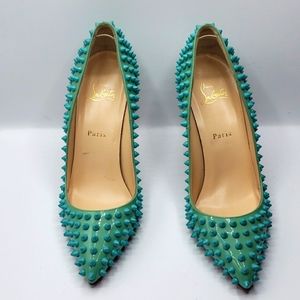 CHRISTIAN LOUBOUTIN SIZE 40 COLOR  AQUA 100% AUTHENTIC